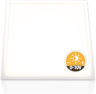 LED Panel 62x62 Neutralweiß 4000K dimmbar 0-10V 40W | Rasterleuchte Slim Alu flimmerfrei Deckenleuchte Netzteil PLe2.2