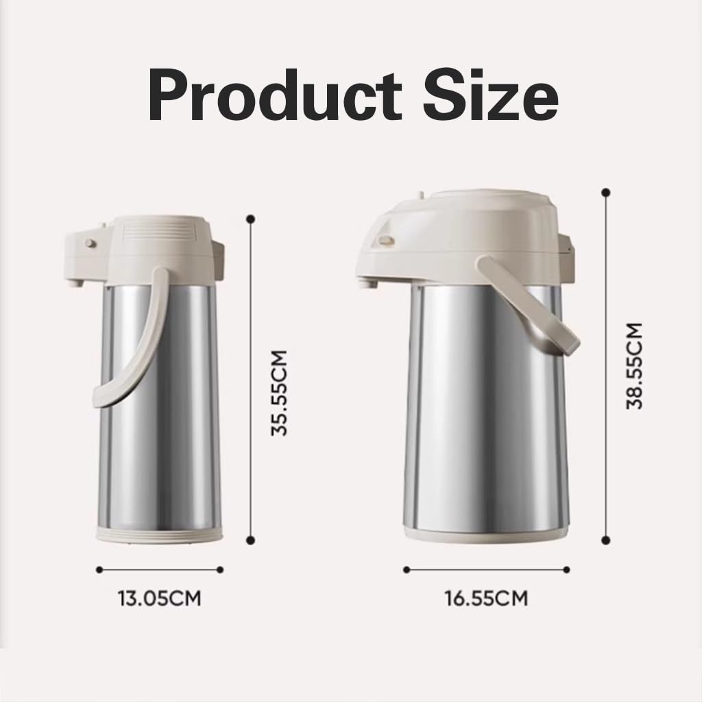 Termo de acero inoxidable aislado al vacío para bebidas calientes y dispensador de agua, ideal para té y café, capacidad de 3 litros