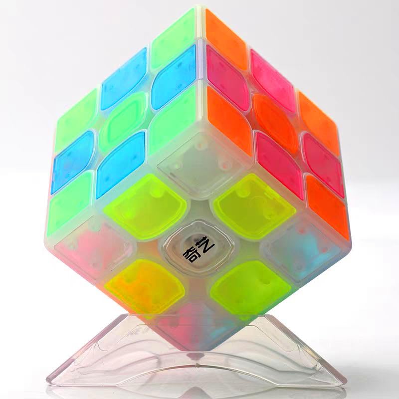 Cuberspeed QiYi Transparent 3x3 Speed Cube 3x3x3 Crystal Cube