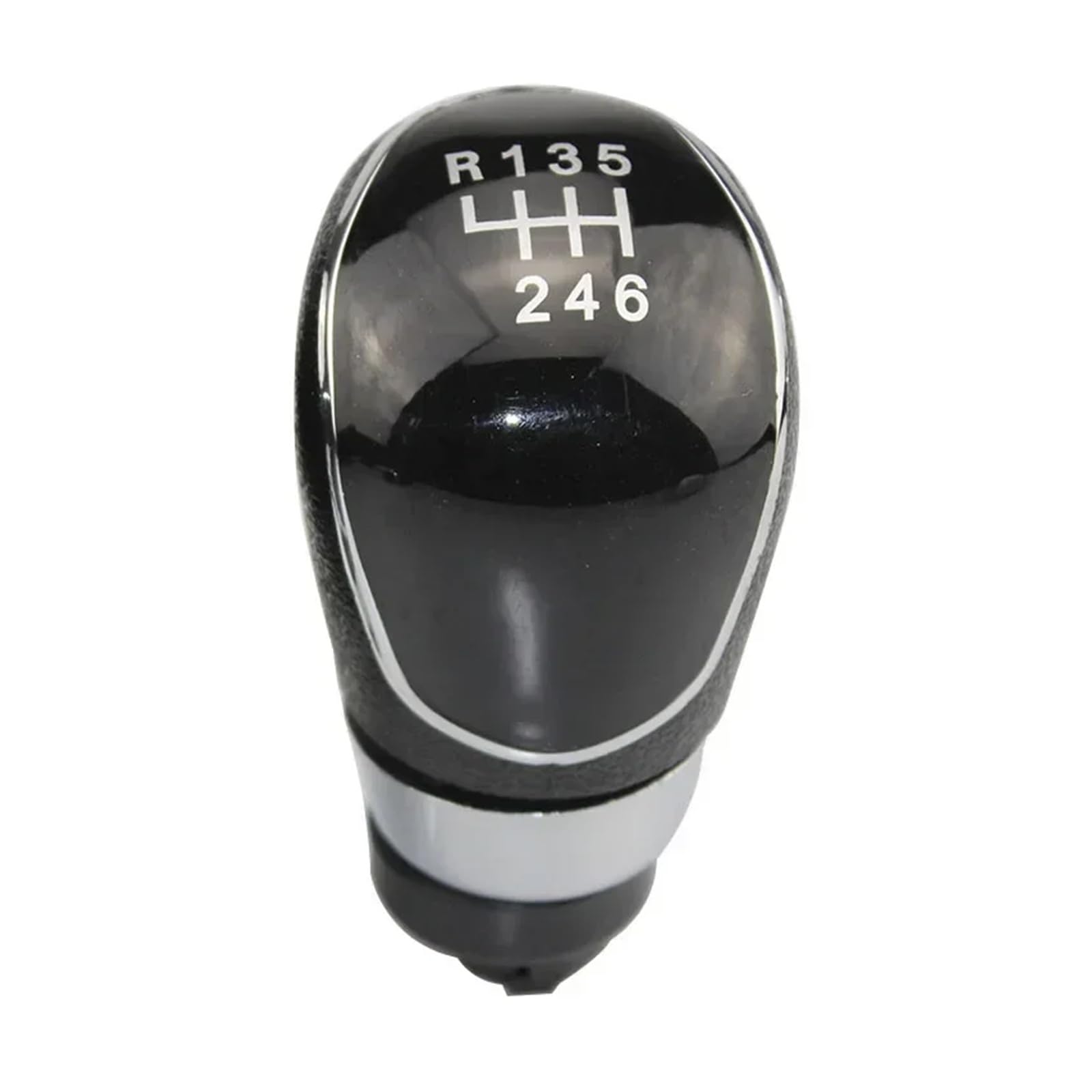 Zhannuobhd One Color For Mondeo For Mk4 For Fiesta For Mk7 2008 2009-2013 Automobiles 5/6 Speed Gear Shift Knob Stick Head Lever Handle Stick Shifter Lever Knob(6 Speed Black)