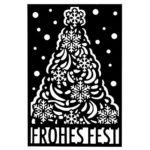 Ideen Mit Herz Matrice De Découpe, Cerf Dans La Forêt, 14,7 Cm X 7,9 Cm, Convient Pour Machine à Découpe | Pochoir Pour Création Des Cartes De Vœux D'hiver, Noël, Période De