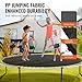 Happybuy Replacement Trampoline Mat, Jumping Mat for 13ft Frame, Universal for 13ft Round Trampoline, Reinforced UV-Resistant Mat with Spring Tool & Durable V-Rings, Fits 7