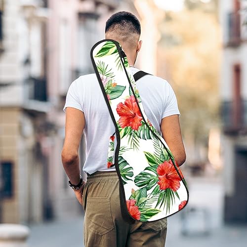 JRHEJTHH Durable Ukulele Bag Water Resistent Ukulele Case with Adjustable Shoulders for 21 23 24 inch Thick Padding Tropical Floral - Les Beatles, Paul McCartney, John Lennon, RIngo Starr, George Harrison JRHEJTHH Durable Ukulele Bag Water Resistent Ukulele Case with Adjustable Shoulders for 21 23 24 inch Thick Padding Tropical Floral – Image 6