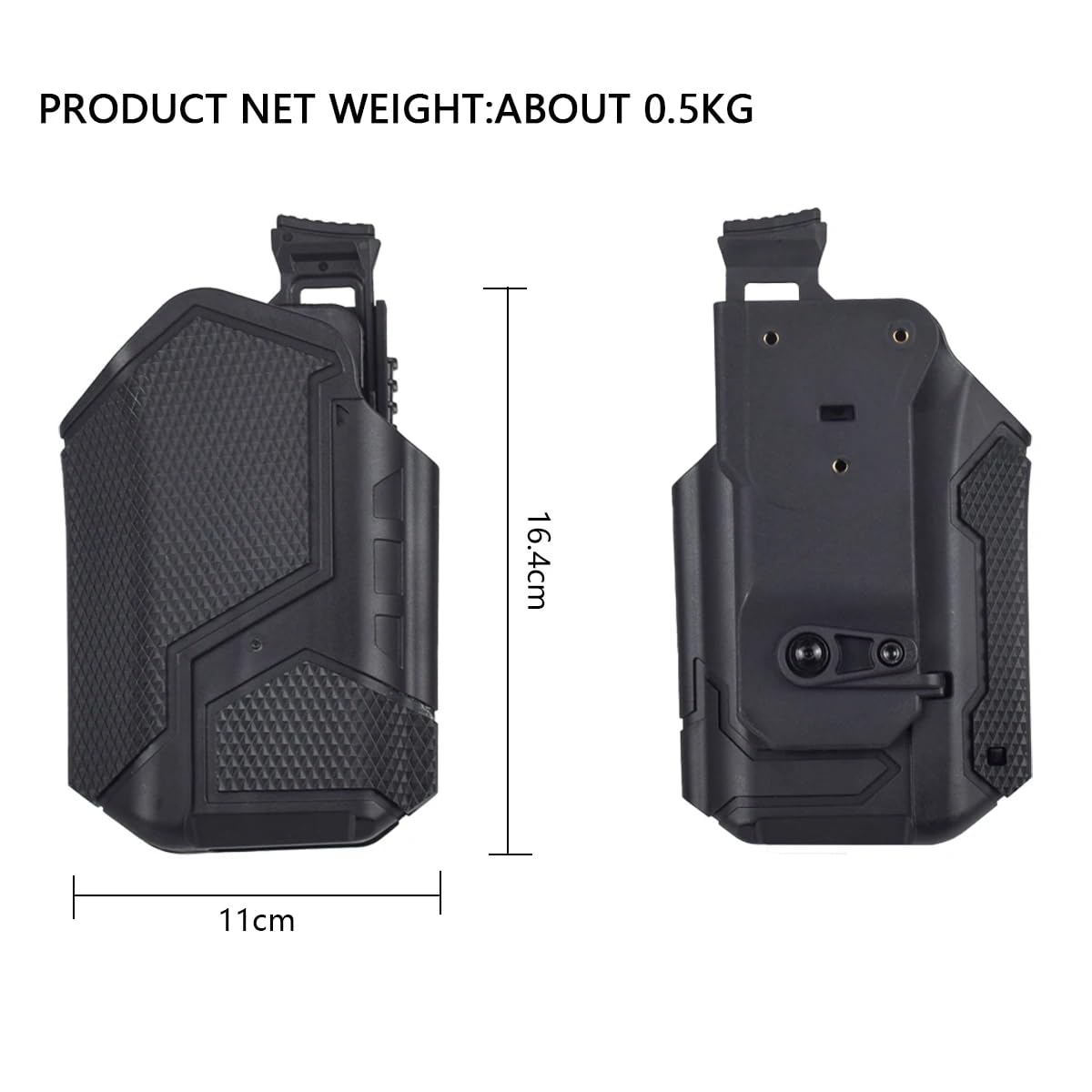 Peminkoo Fondina Tattica per Pistola Destra Airsoft G1ock 17 19 sig P226 P320 Fondine QLS System Belt per Pistola con Torcia X300