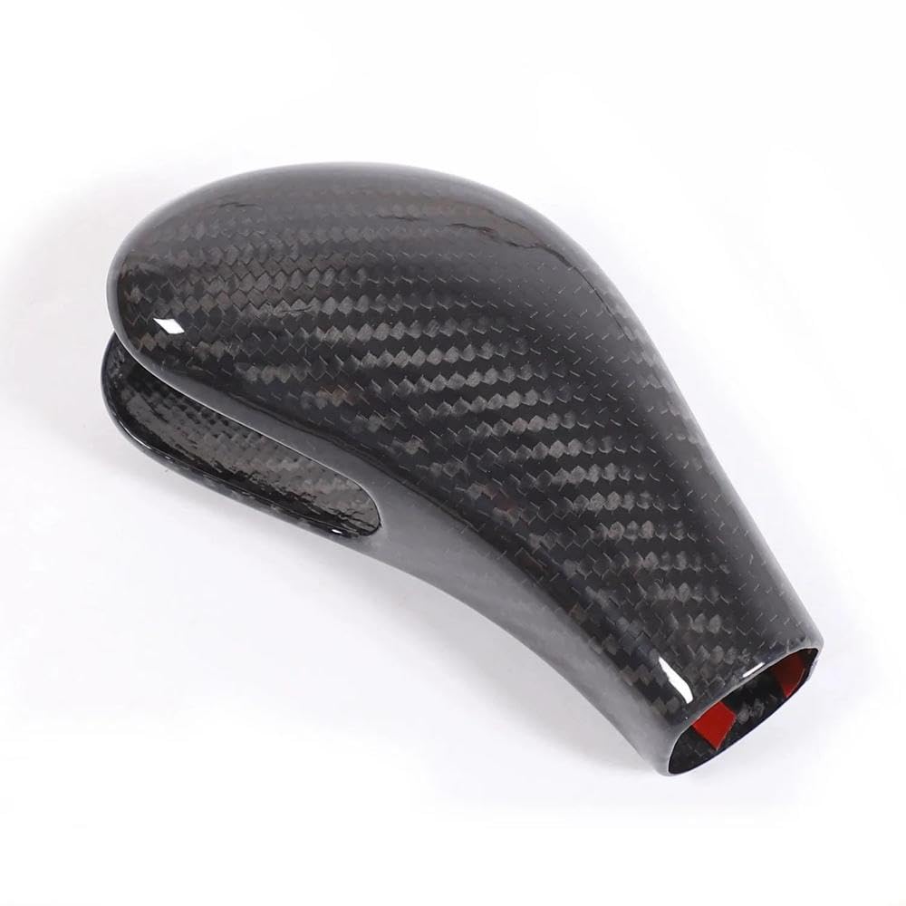 Sxqpocar B Real Carbon Fiber Gear Shift Kno Cover For Porsche Cayenne 2004-2009 Gear All Protector Case Shift Lever Head(B)