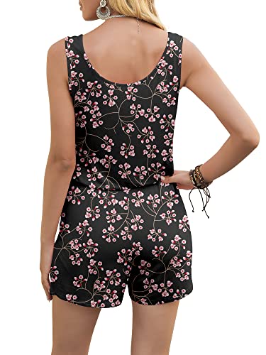 Image of DouBCQ Womens Summer Casual Sleeveless Loose Jumpsuits Romper with Pockets