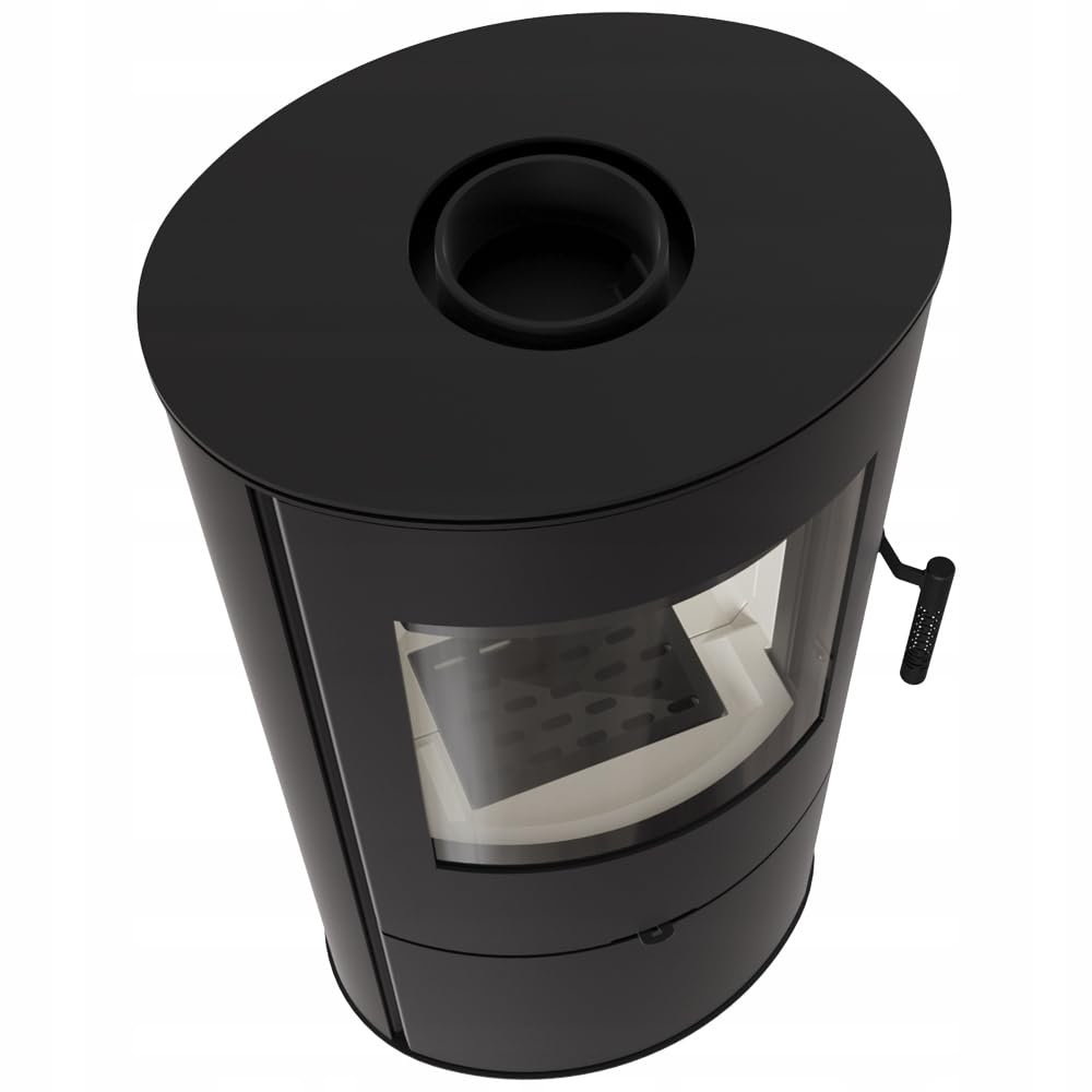 KRATKI Stufa a legna in acciaio ROLLO 7 kW Ø150 A Ecodesign alta efficienza