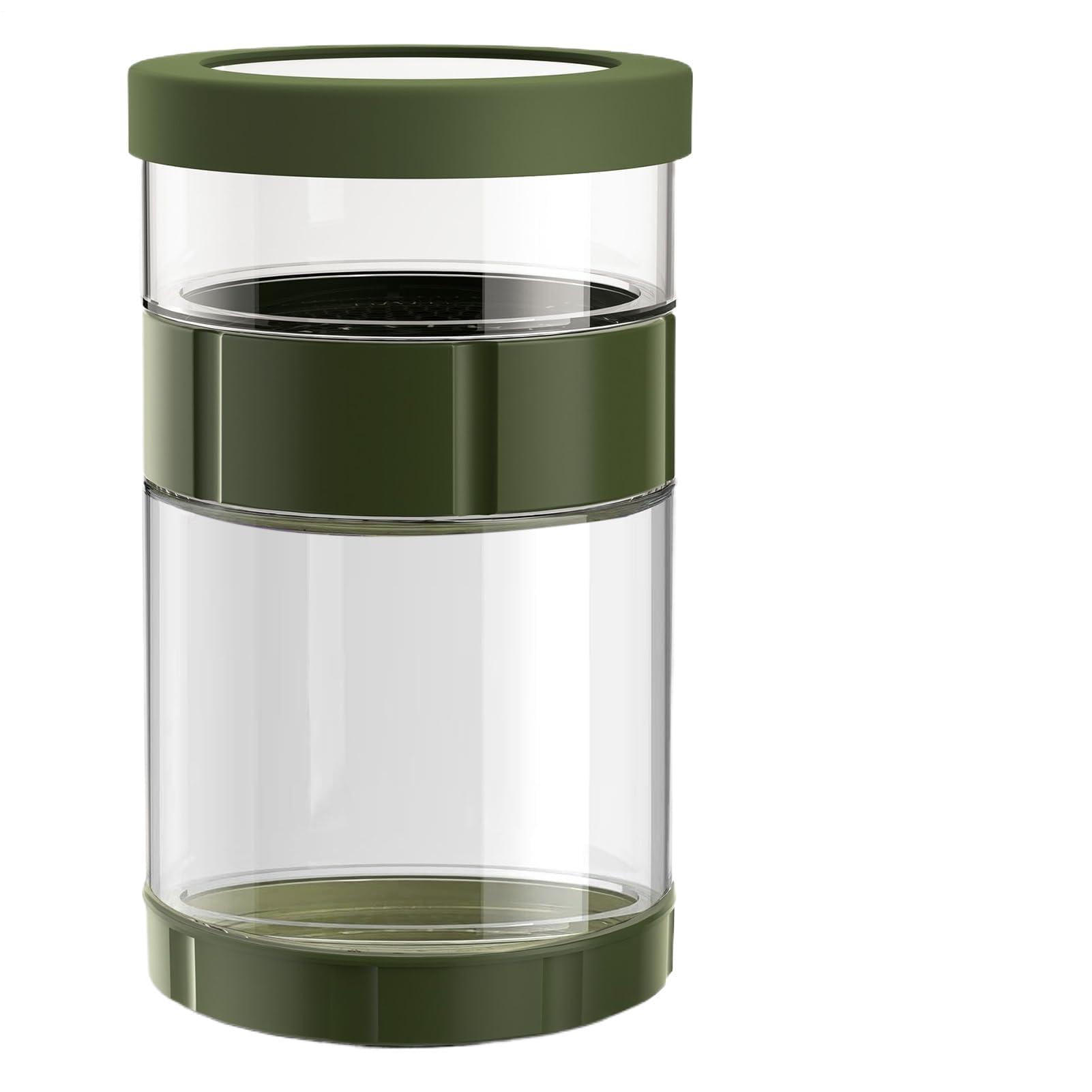 Gurkengläser, Aufbewahrungsflasche, wasserdichter Silikondeckel, wendbare Glasflasche, Nass- und Trockentrennung, breite rutschfeste Öffnung zum Zubereiten von Süßigkeiten, Ya