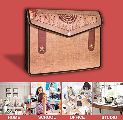 Image of FEDUS Documents Holder Envelope Folder, Stylist Printed Storage Bag with Snap Button Transparent Plastic File for documents Certificate File Document Folder Organizer for Certificate
