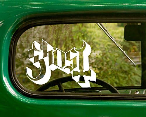 2 Ghost Decal Rock Band Stickers White Die Cut for Window Car Jeep 4x4 Truck Laptop Bumper Rv