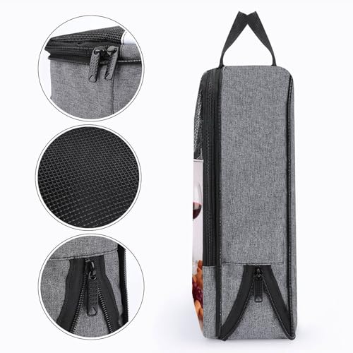 Sac à chaussures gris élégant et suspendu en taille unique