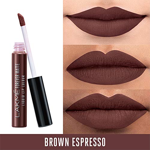 Image of LAKME Forever Matte Liquid Lip Colour, Mauve Ecstasy, 5.6 Ml & Lakme Forever Matte Liquid Lip Colour, Brown Espresso, 5.6 Ml