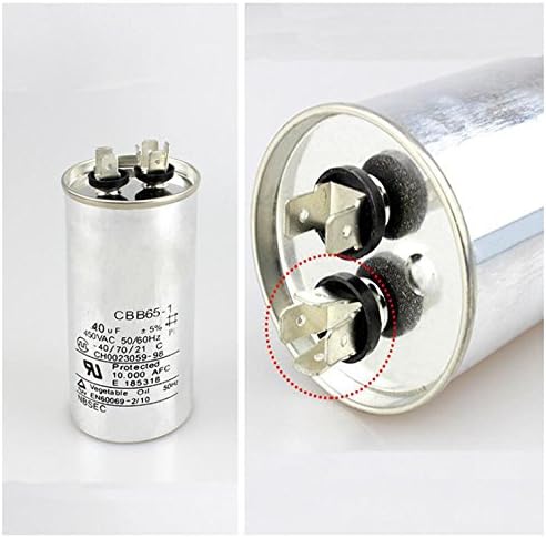 CBB65 40UF 450VAC 50/60Hz Capacitor for Air Conditioner Compressor Motor Starting Run
