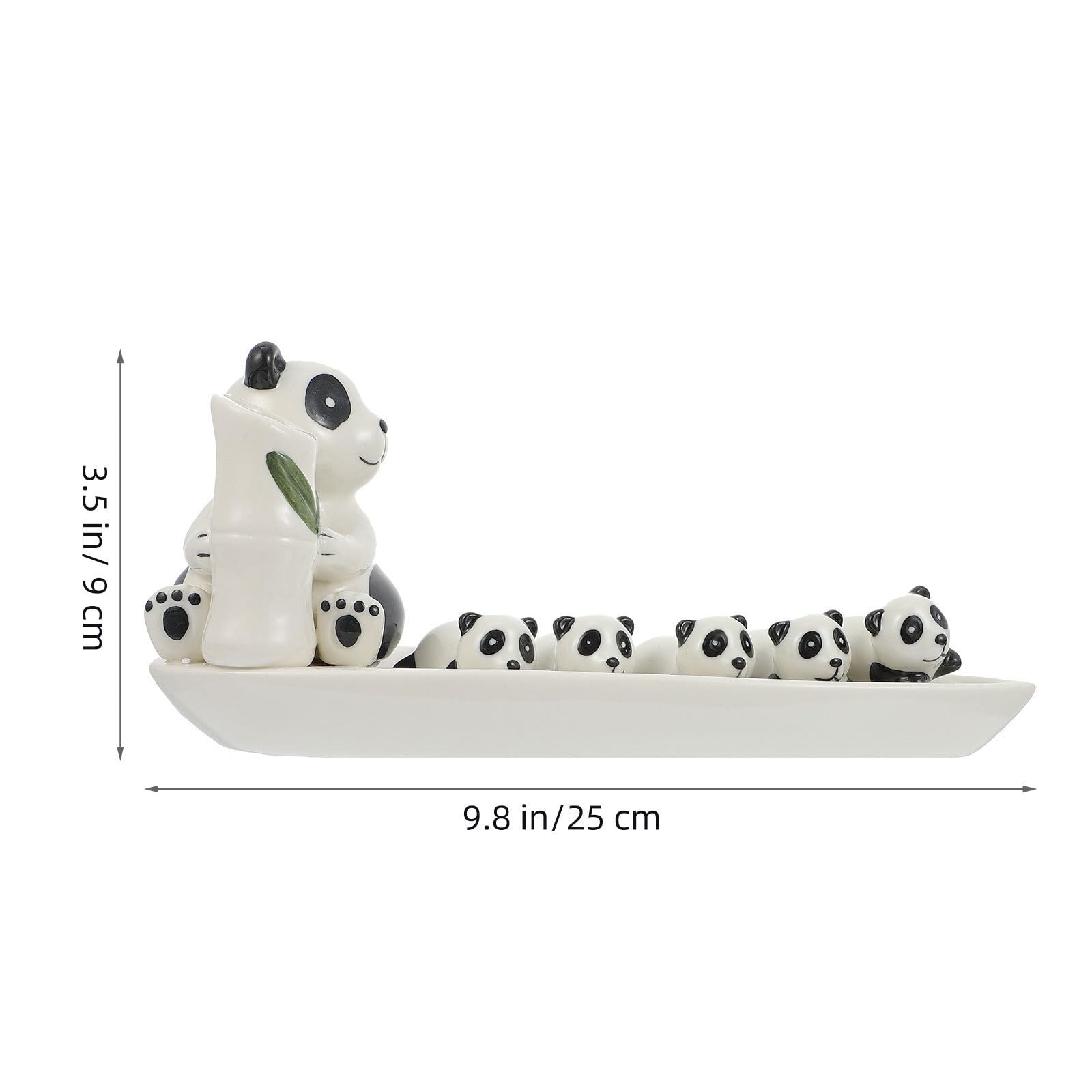 Support à Baguettes en Céramique Panda Blanc, Set de Vaisselle Compact et Facile à Ranger pour Table à Manger, Décoration Créative et Fonctionnelle