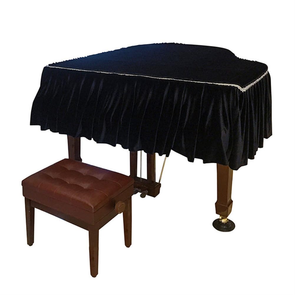 Copertura Antipolvere Personalizzata in Velluto di Lusso per Tastiera di Pianoforte a Coda, Copertura Protettiva Decorativa Antipolvere in Velluto Spesso per Pianoforte a Coda Completo, acce