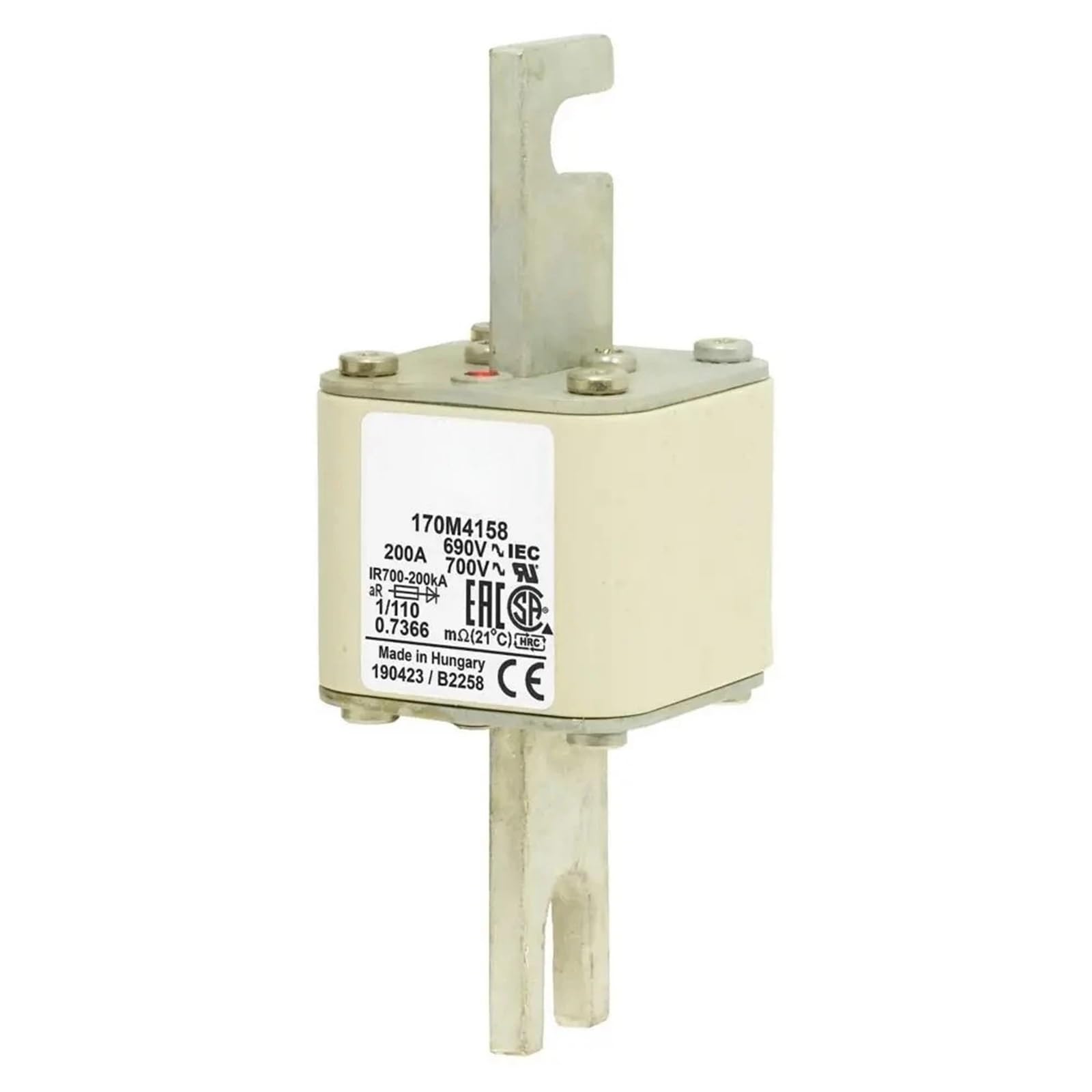 Fusible 170M4168 corps carré 170M4158 protection électrique armoire industrielle 690V