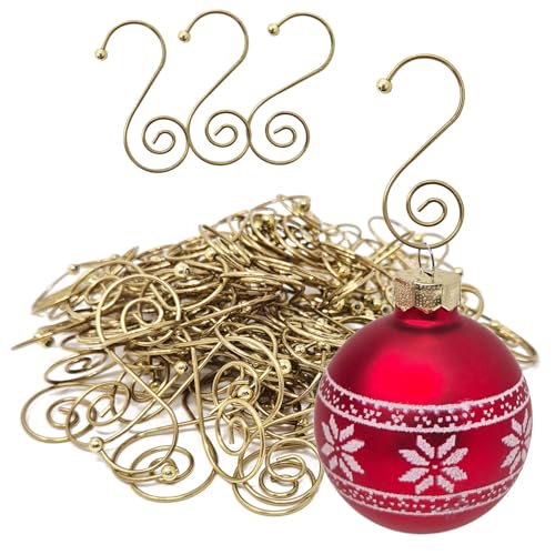 com-four® 100x Kugelaufhänger für Weihnachtsbaumschmuck -...