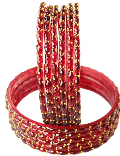 Image of JPS Plain and Glossy Finished Raindrop Glass Bangles Set for Women & Girls | Traditional Ethnic Chudi for Wedding, Party & Regular- Set of 12 Pcs of One Colour | Wedding Special