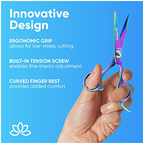 Image of Equinox Razor Edge Series Professional Hair Scissors - 6.5 inch Premium Japanese Stainless Steel Hair Cutting Scissors, Hair Shears, Hair Razors for Hair Cutting, Barber Accessories & Hair Salon Supplies