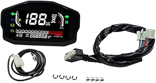 MUSISALY Motocicleta Tela Colorida Lcd Instrumento Ciclismo Bicicleta Velocímetro Velocímetro Da Motocicleta Tacômetro Digital Velocímetro Digital Temperatura Da Água Odômetro Digital Lcd