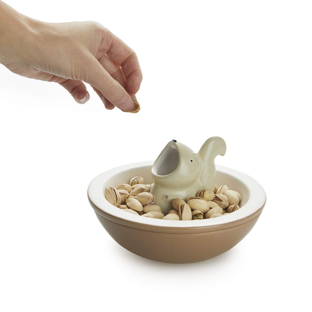 Balvi Plateau apéritif Hungry Squirrel Bol pour Snacks 2 en 1 avec Compartiment intérieur pour Les co