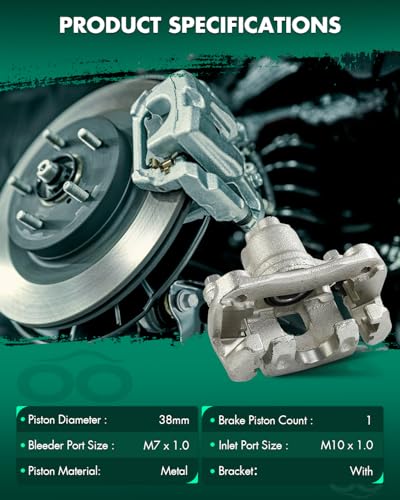 Image of SCITOO Rear Left Brake Caliper With Bracket 19B2697 Compatible For Toyota Avalon 2005-2007 For Toyota Camry 2002-2006 For Toyota Solara 2004-2008