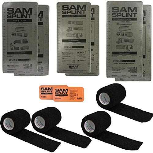 SAMÂ® Splint Combo Pack (2-36" SPLINTS, 2-18" SPLINTS, 2-9" SPLINTS, 2 Finger SPLINTS, & 4 COHESIVE WRAP)