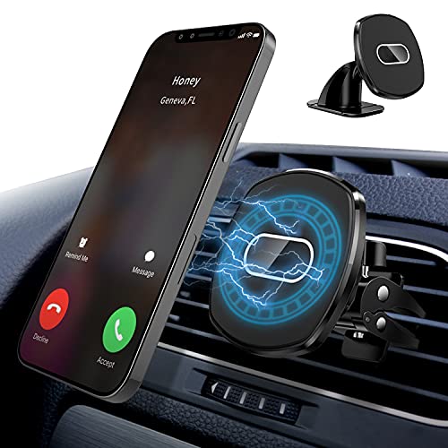 SUPERONE Magnetic Car Mount for iPhone 12/13 Mag Safe, 360Â°Rotation Car Phone Holder Mount Compatible with iPhone 13/13 Pro/13 Pro Max/13 Mini/iPhone 12/12 Pro/12 Pro Max/12 Mini and Mag Safe Case