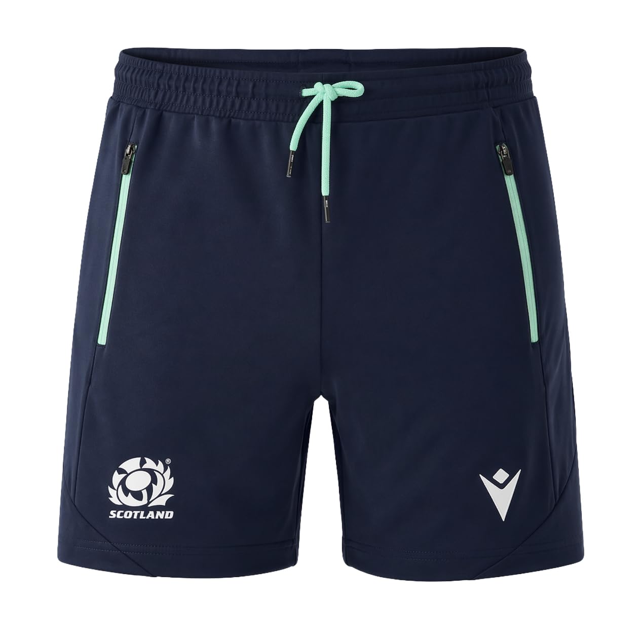 Macron Scotland Rugby 2024/25 Mens Micro Bermuda Shorts (UK, Alpha, XXL, Regular, Regular) Blue