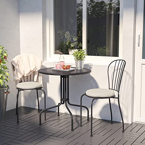 Table LÄCKÖ et 2 chaises ProTuning pour l'extérieur gris et coussins beige