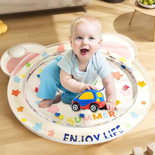 Mat d'eau pour bébé sensoriel et gonflable avec étoiles flottantes animées