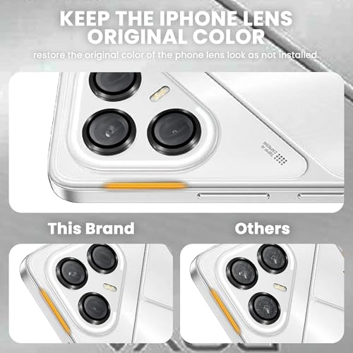 Image of ArmourPro Camera Lens Protector for Tecno Pova 7 (6.78 Inches) Tough HD Individual Aluminum Alloy Rings 9H Camera Cover, Scratch-Resistant,Camera Lens Protection| Black, 1 Pack