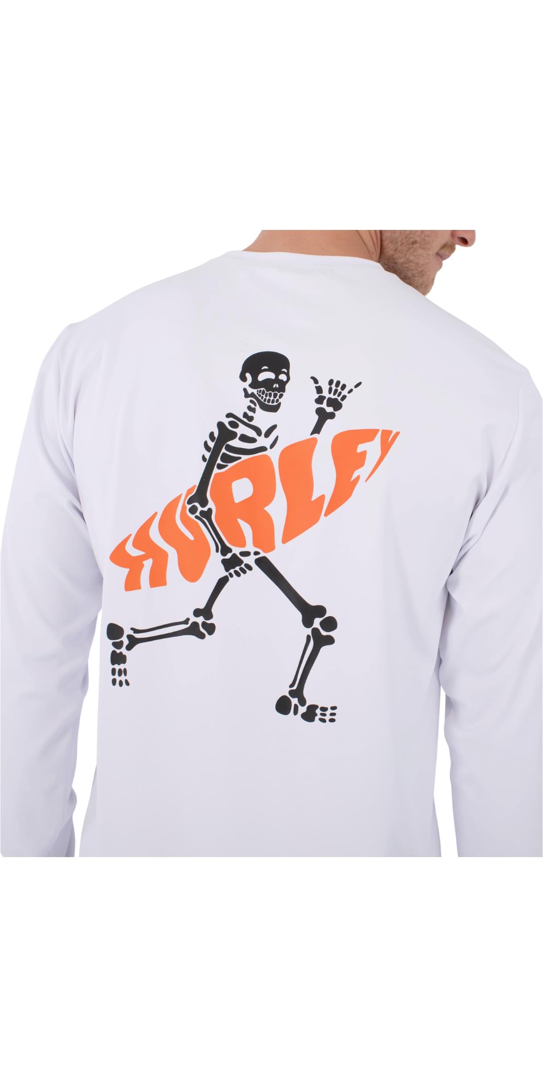 Hurley Men's Long-Sleeved Surf Lycra - Flamengue T-Shirt Uomo