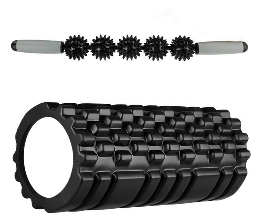 FabSports combo pack of Back Foam Roller with grid/bump texture & Muscle roller stick, For Muscle Relief, Recovery and Trigger point release. A must for Sports/Gym Lovers and Fitness Enthusiasts. (B0DDCQ5H2Y) Amazon Price History, Amazon Price Tracker