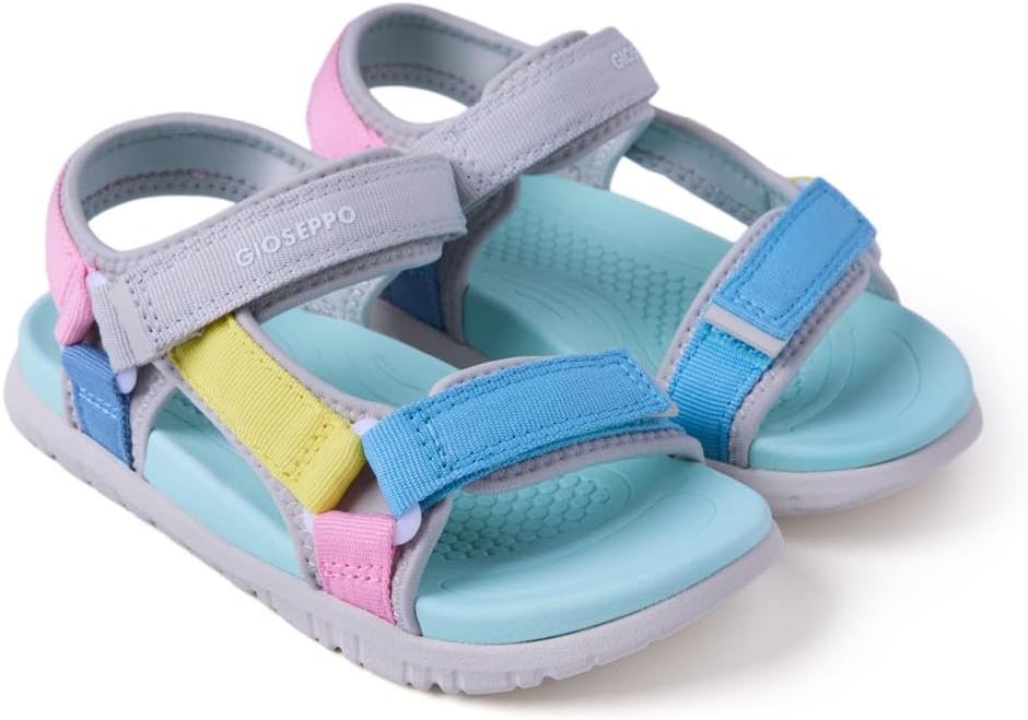 GIOSEPPO Girls Eldama Adjustable Strap, gray, 7 Big Kid