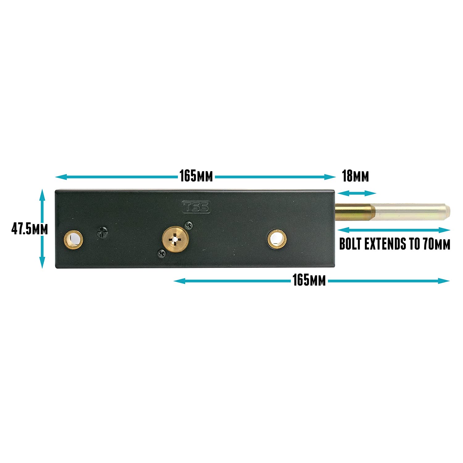 UK Security Supplies - Coppia di serrature per porte da garage con 3 chiavi e fissaggi, coppia di bulloni per porte di garage di sicurezza robuste, adatte per porte da garage in legno o metallo
