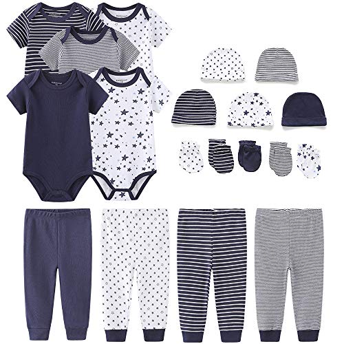 Image of Kiddiezoom Newborn Baby Girl Boy Clothes Baby Outfits Pants Bodysuits Gifts Set Layette Set 0-3 Months