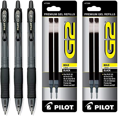 3 bolígrafos Pilot G2 retráctiles con tinta de gel rojo miniatura 5