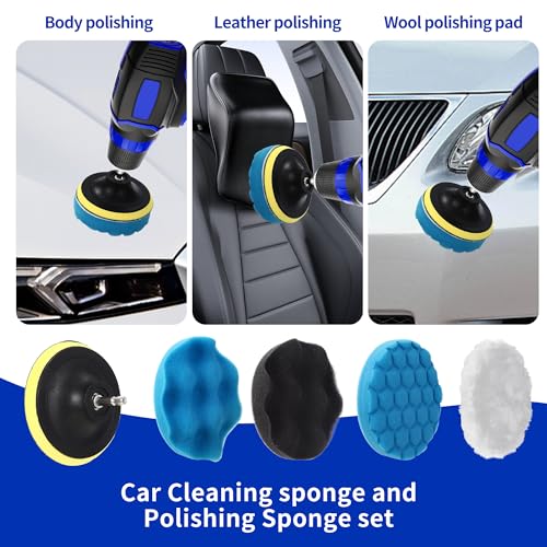 31 Pièces Kit Nettoyage Voiture,Kit de Brosse Nettoyage Voiture pour l'intérieur et l'extérieur, Car details Brush car Wast set, kit de Nettoyage de voiture pour Fentes de Ventilation,Roues,Surfaces – Image 6