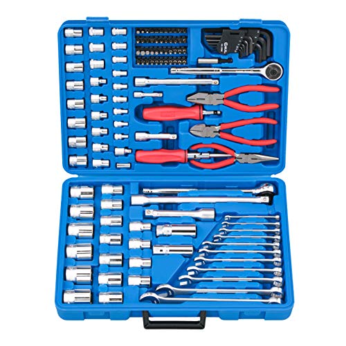 Genius Tools 125 Piece 1/4" 3/8" & 1/2" Dr. Metric Tool Set AC-234125