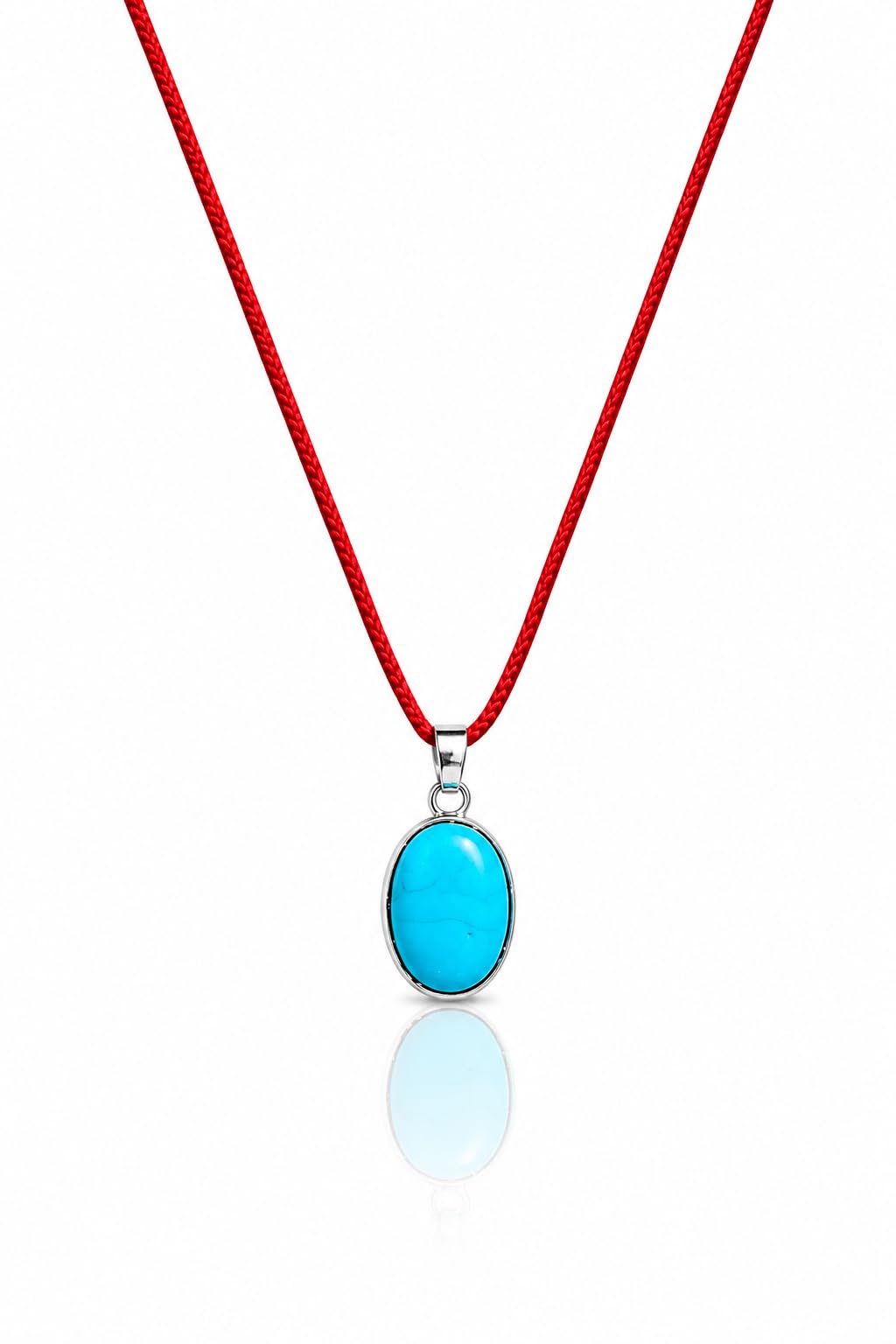 Natural Firoza Stone Pendant Necklace for Men and Women Blue Turquoise Gemstone Pendant Spiritual Healing Crystal Jewelry Lucky Stone Pendant for Daily Wear Gift-image-49