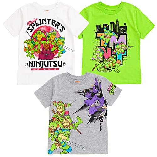 Teenage Mutant Ninja Turtles Leonardo Michelangelo Donatello Raphael 3 Pack T-Shirts Toddler to Big Kid