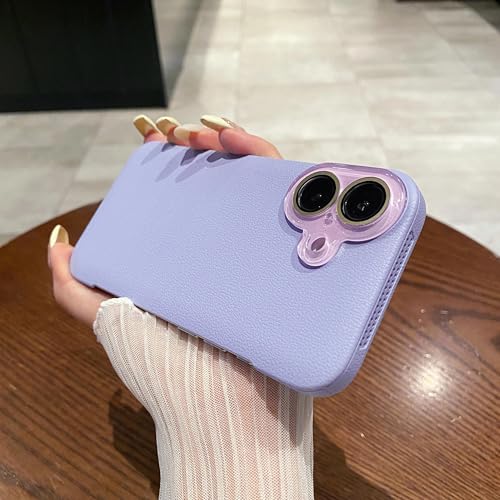 Coque iPhone 15 violette sans cadre : finies les coques lourdes grâce au cuir ultra-fin