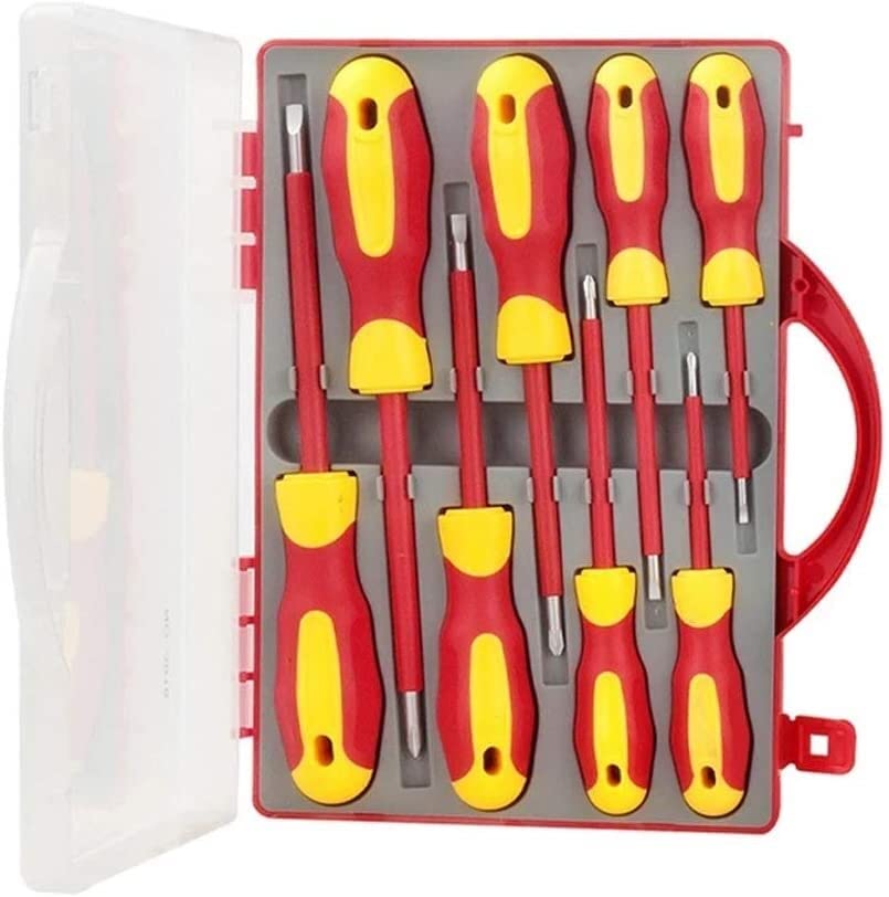 Set di cacciaviti di precisione isolati VDE 8 in 1, Punte magnetiche a Croce, Dadi, Utensili Multifunzione, Kit di Utensili manuali di Riparazione