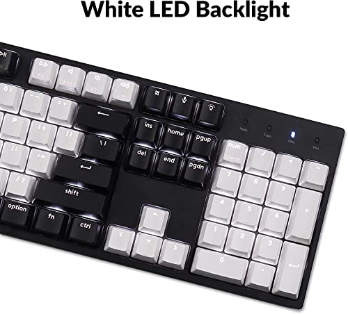 Image of Keychron C2 Full Size Wired Mechanical Gaming Keyboard for Mac Layout with 104 Keys Gateron G Pro Blue Switch /White LED Backlight /Double Shot ABS Keycaps /USB C Computer Keyboard for Windows Laptop