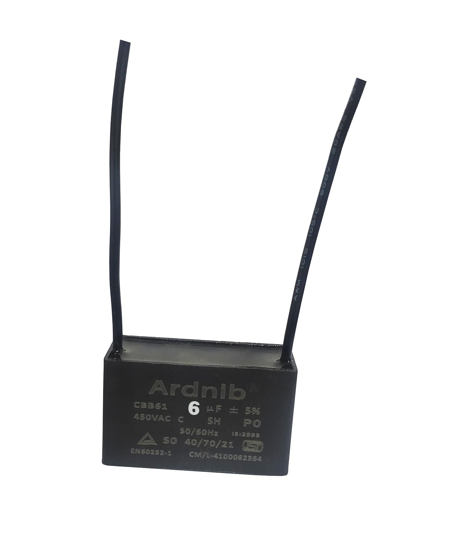 Kitchen Chimney Motor Capacitor 6uf/450vac Electrolytic Capacitor (Pack of 1) (6uf)