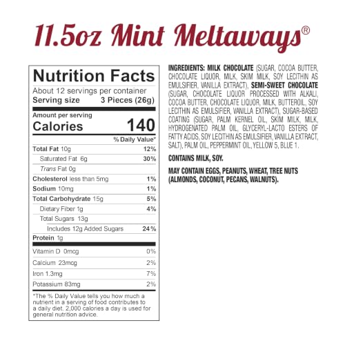 Fannie May Mint Meltaway, Mint Chocolate Candy with Milk Chocolate Pastel Coating, Holiday Chocolate Gift Box, 11.5 oz - image 2