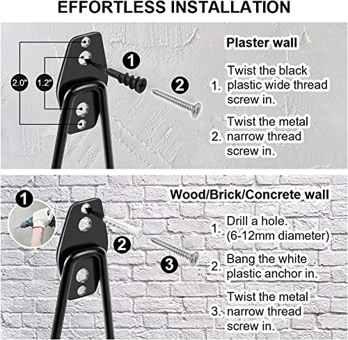 idmans Garage Storage Hooks Steel Tool Hangers for Garage Wall Mount Utility Hooks and Hangers with Anti-Slip Coating for Garden Tools Ladders - Image 4