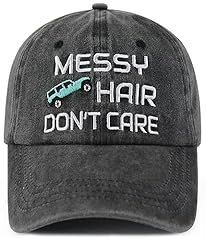 Messy Hair Dont Care Embroidered Black-1