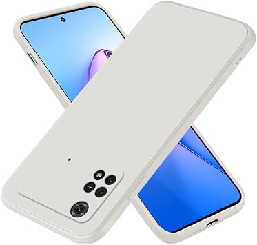 EASSGU Case for Poco M4 Pro 4G 6.43 Inches Soft TPU Silicone Case - Antique White